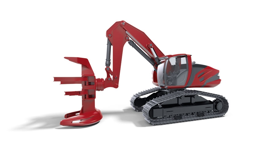 Sistema hidráulico para cortadores de árvores (feller bunchers) de lagartas