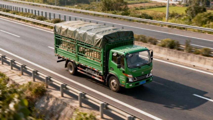 Transporte de produtos perecíveis com camião de caixa aberta (licença pesada)