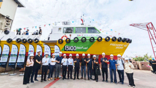 A partir de Singapura, a Weichai apoia o lançamento bem-sucedido de um navio de transporte movido a biocombustível B100!